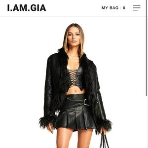 I.AM.GIA LETO JACKET faux fur and leather jacket